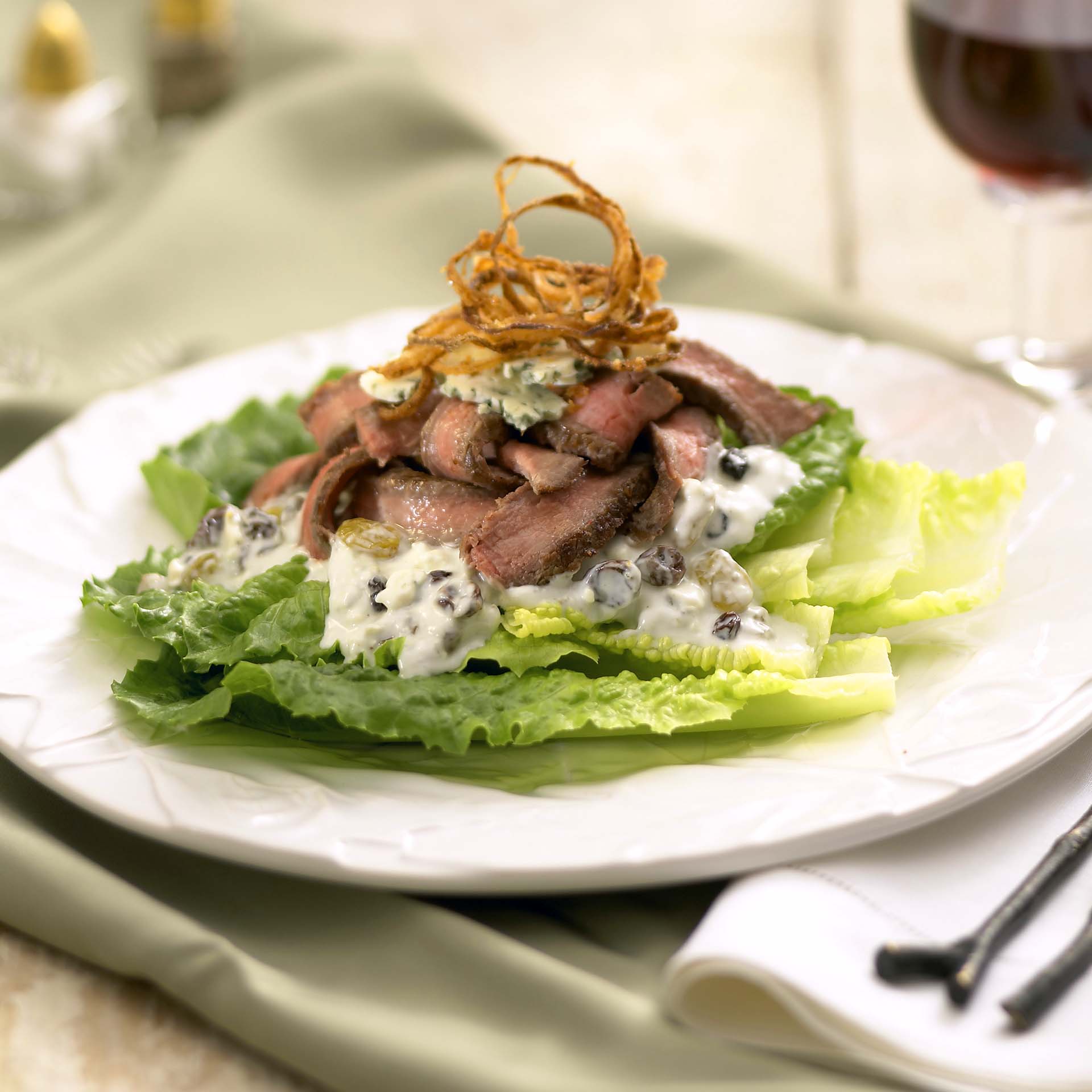 Steak and Blue Cheese Salad California Raisins