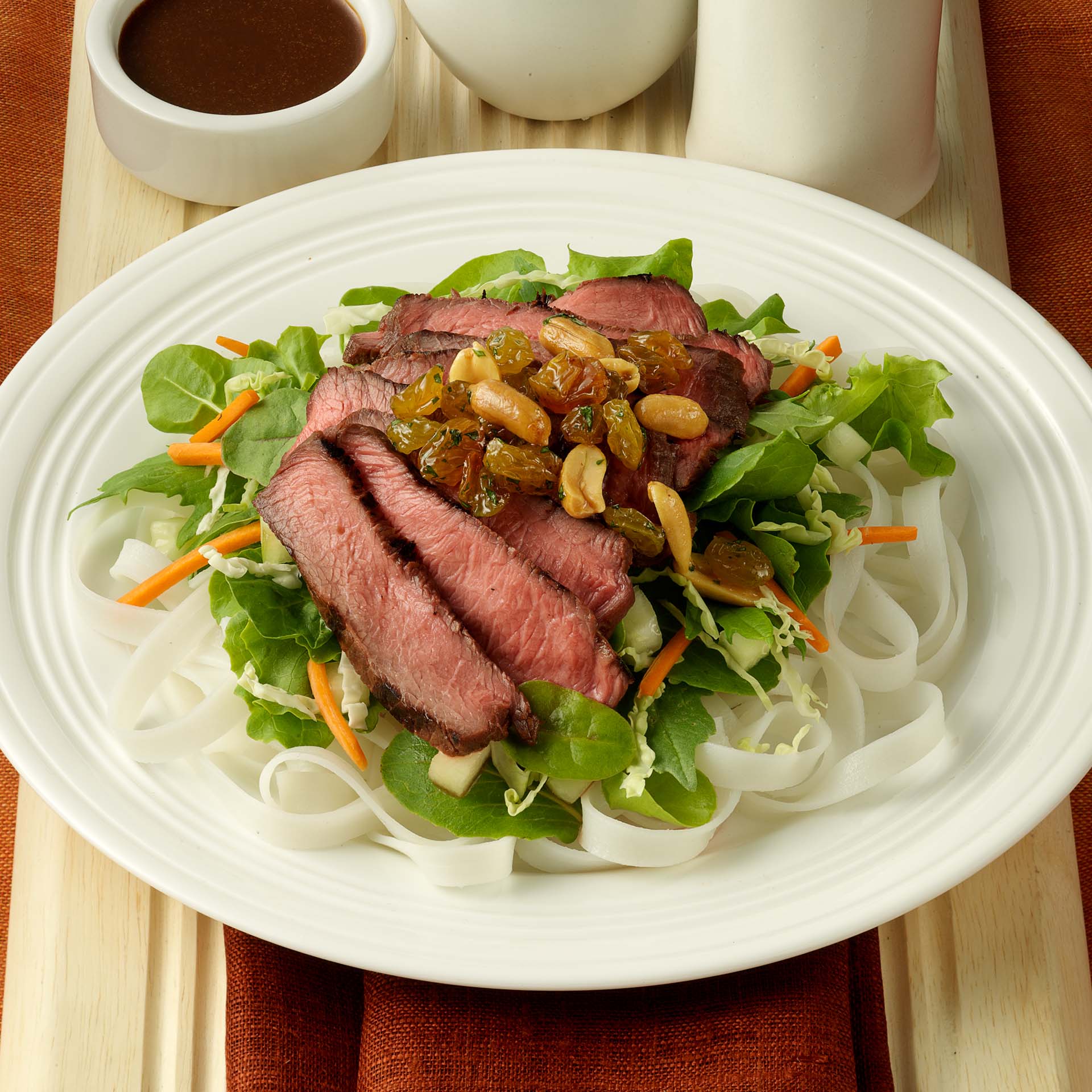 Vietnamese Beef Salad with Raisin Relish - California Raisins