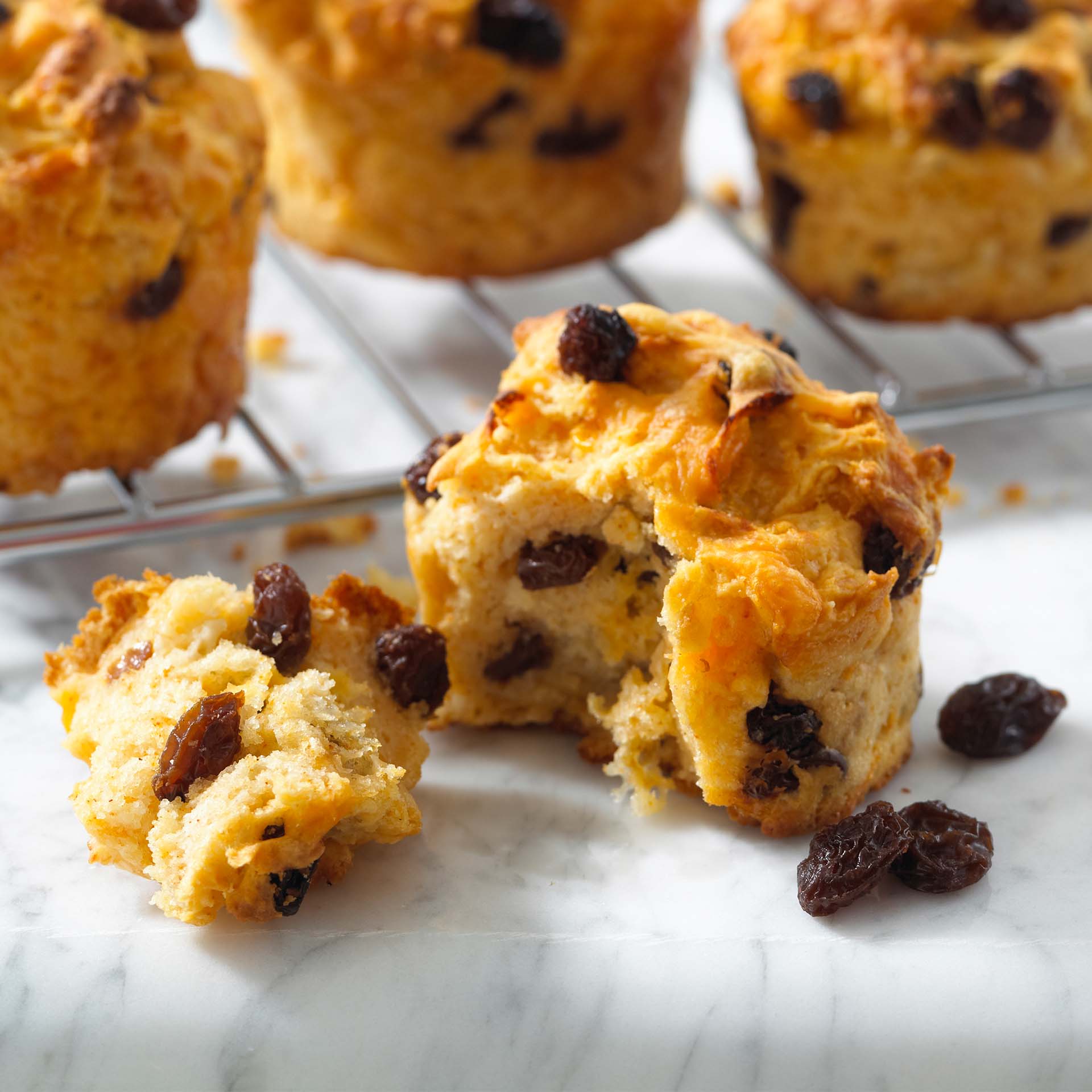 Savory Cheddar Muffins California Raisins