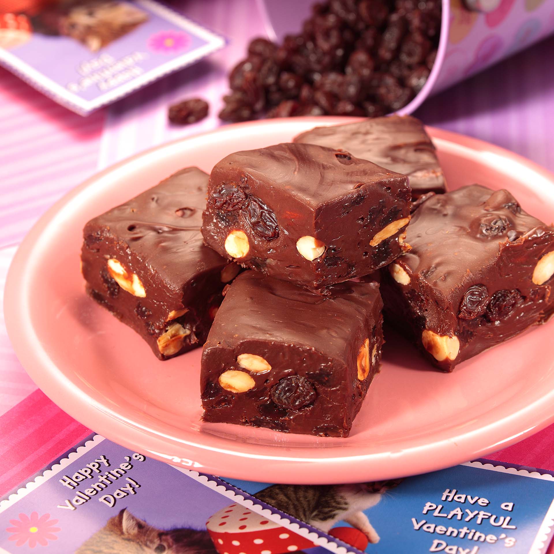 Fruit and Nut Fudge California Raisins