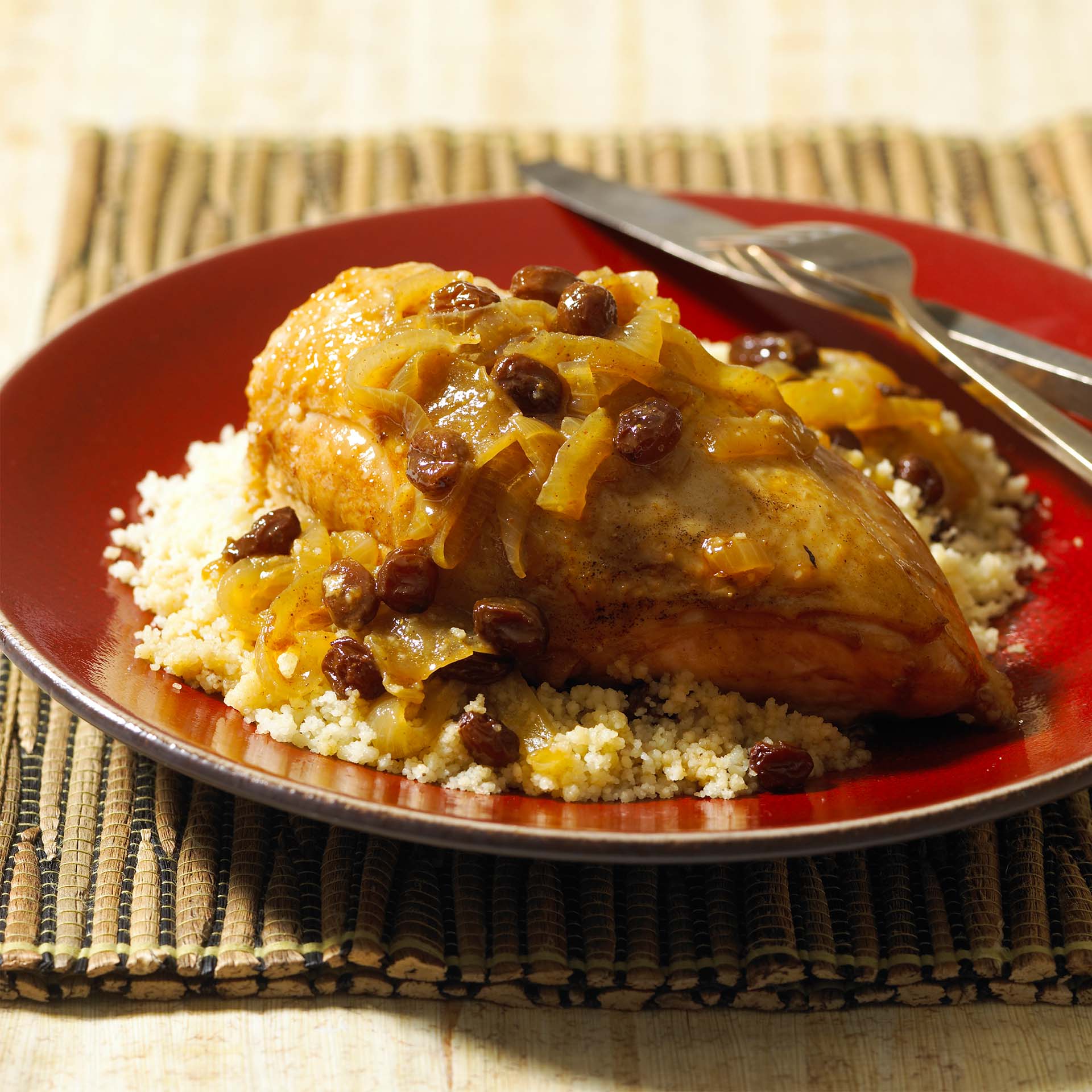 North African Braised Chicken - California Raisins